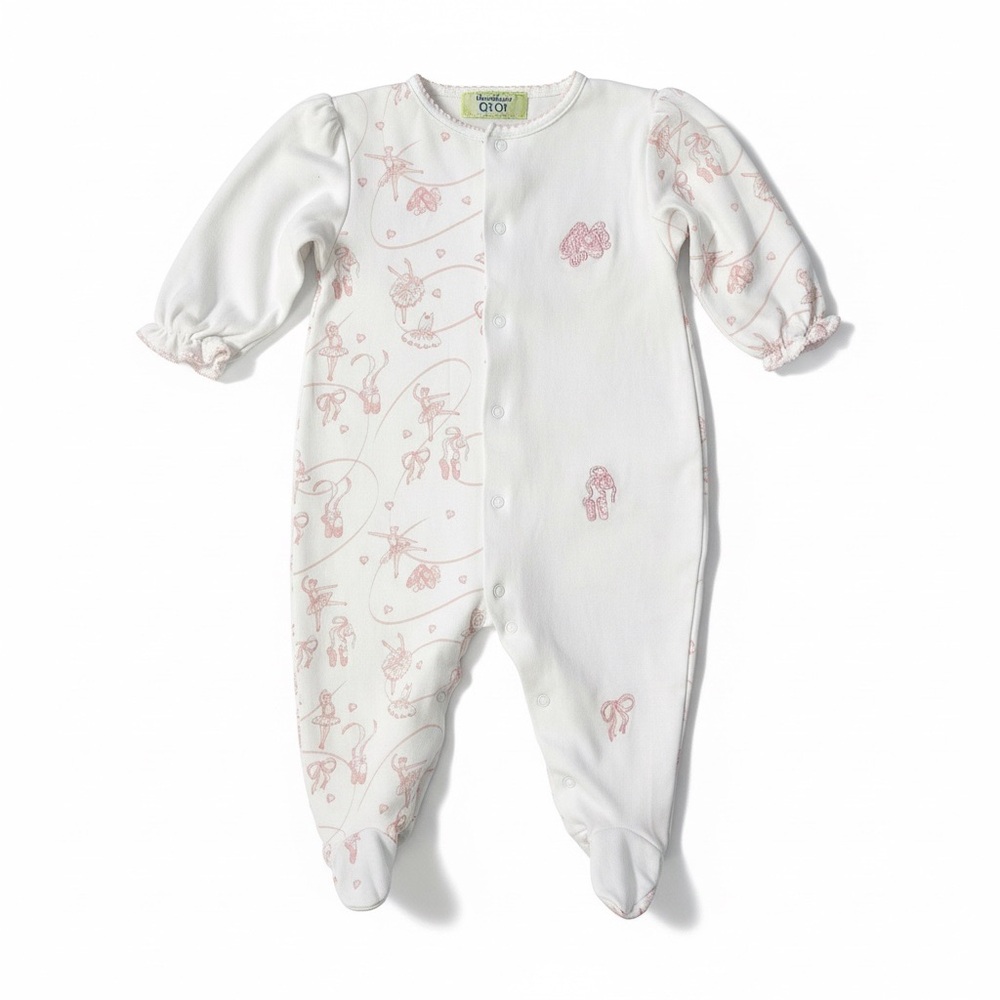 Kissy Kissy Pima Cotton Baby Footie Playsuit Pajamas 6-9 mo